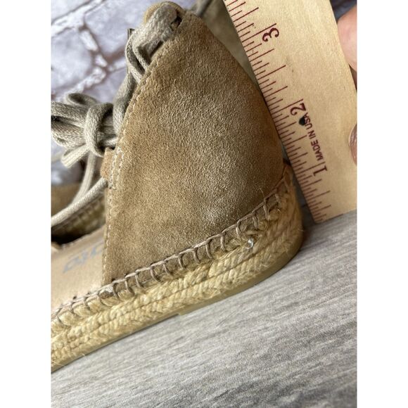Viscata Barceloneta Tan Brown Suede Lace Espadrilles Mules Women’s 39EU/8.5M US - Picture 7 of 16